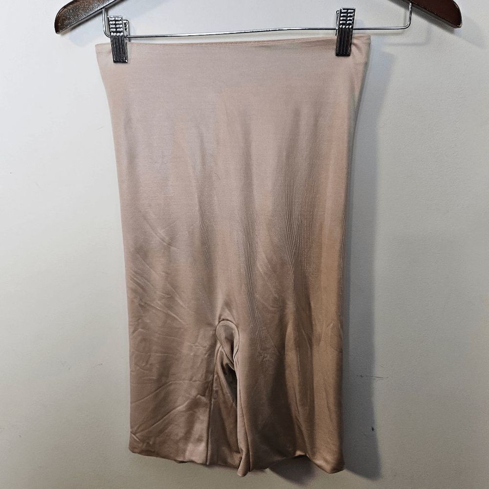 Spanx Power Conceal-Her High-Waisted Mid-Thigh Short 10132R Womens Tan Size Smal
